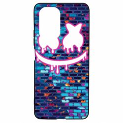 Чехол для Xiaomi Poco F3/K40 Marshmello logo and color background - PrintSalon