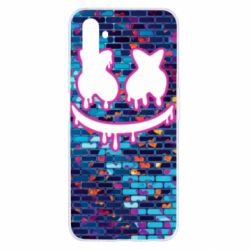 Чехол для Realme 6 Marshmello logo and color background - PrintSalon