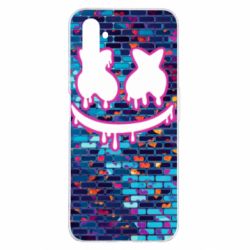 Чехол для Realme 6 Pro Marshmello logo and color background - PrintSalon