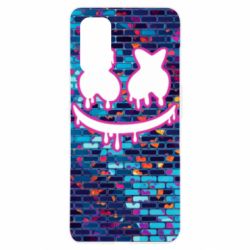 Чехол для Realme 7 Pro Marshmello logo and color background - PrintSalon