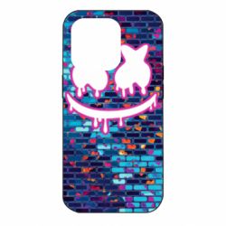 Чехол для iPhone 14 Pro Marshmello logo and color background - PrintSalon