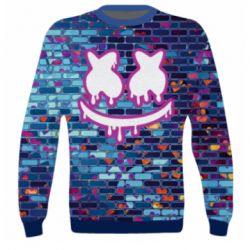 3D свитшот Marshmello logo and color background