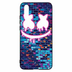 Чехол для Huawei P20 Marshmello logo and color background - PrintSalon
