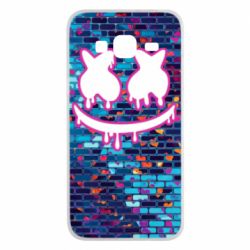 Чехол для Samsung J3 2016 Marshmello logo and color background - PrintSalon