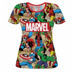 Жіноча 3D футболка Marvel and Heroes - PrintSalon