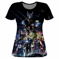 Женская футболка 3D Marvel Heroes 1 - PrintSalon