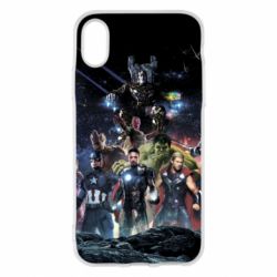 Чехол для iPhone X/Xs Marvel Heroes 1 - PrintSalon