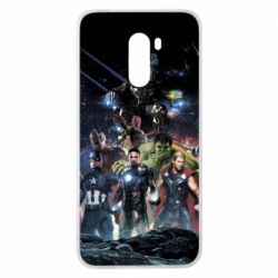 Чехол для Xiaomi Pocophone F1 Marvel Heroes 1 - PrintSalon