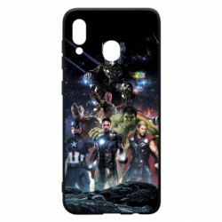 Чехол для Samsung A20 Marvel Heroes 1 - PrintSalon