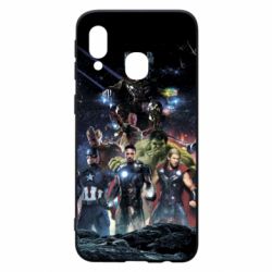 Чехол для Samsung A40 Marvel Heroes 1 - PrintSalon
