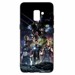 Чехол для Samsung A8+ 2018 Marvel Heroes 1 - PrintSalon