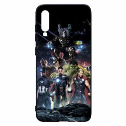 Чехол для Samsung A70 Marvel Heroes 1 - PrintSalon