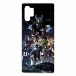 Чехол для Samsung Note 10 Plus Marvel Heroes 1 - PrintSalon
