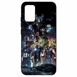 Чехол для Samsung A02s/M02s Marvel Heroes 1 - PrintSalon