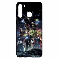 Чехол для Samsung A21 Marvel Heroes 1 - PrintSalon
