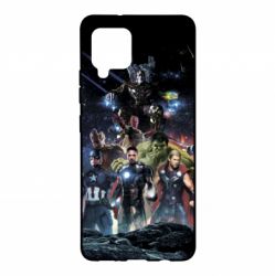 Чехол для Samsung A42 5G Marvel Heroes 1 - PrintSalon