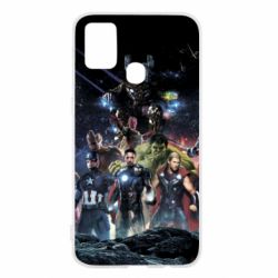 Чехол для Samsung M31 Marvel Heroes 1 - PrintSalon