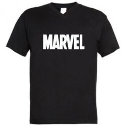 Мужская футболка  с V-образным вырезом Marvel Minimal - PrintSalon