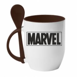 Чашка з ложкою Marvel Minimal - PrintSalon