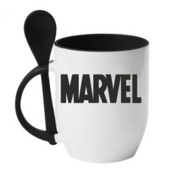Чашка с ложкой Marvel Minimal - PrintSalon