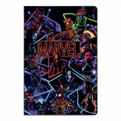 Блокнот с принто Marvel neon art pattern - PrintSalon