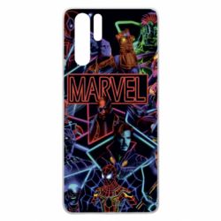Чехол для Huawei P30 Pro Marvel neon art pattern - PrintSalon