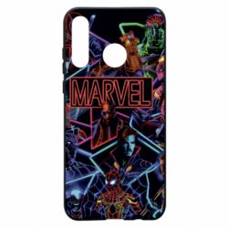 Чехол для Huawei P30 Lite Marvel neon art pattern - PrintSalon