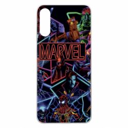Чохол для Samsung A70 Marvel neon art pattern