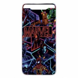 Чехол для Samsung A80 Marvel neon art pattern - PrintSalon