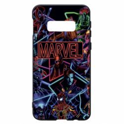 Чехол для Samsung S10e Marvel neon art pattern - PrintSalon