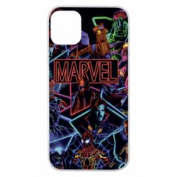 Чехол для iPhone 11 Pro Marvel neon art pattern - PrintSalon