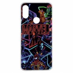 Чехол для Xiaomi Redmi Note 7 Marvel neon art pattern - PrintSalon
