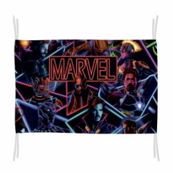 Флаг Marvel neon art pattern - PrintSalon