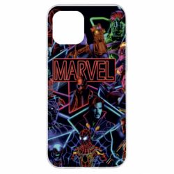 Чехол для iPhone 12 Pro Max Marvel neon art pattern - PrintSalon