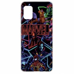 Чехол для Samsung A31 Marvel neon art pattern - PrintSalon