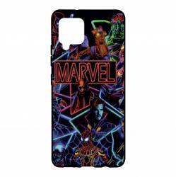 Чехол для Samsung A42 5G Marvel neon art pattern - PrintSalon