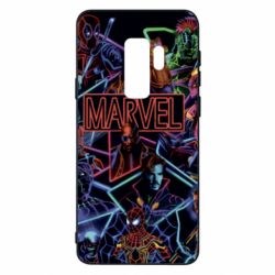 Чехол для Samsung S9+ Marvel neon art pattern - PrintSalon