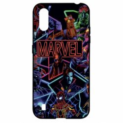 Чехол для Samsung A01/M01 Marvel neon art pattern - PrintSalon
