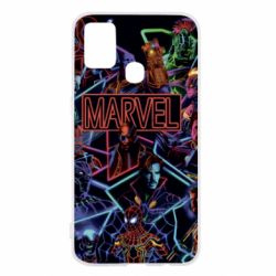 Чохол для Samsung M31 Marvel neon art pattern