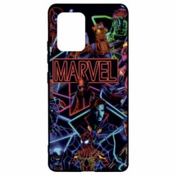 Чехол для Samsung S10 Lite Marvel neon art pattern - PrintSalon