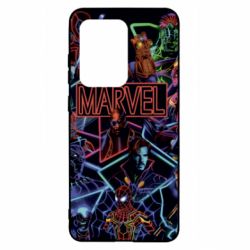 Чехол для Samsung S20 Ultra Marvel neon art pattern