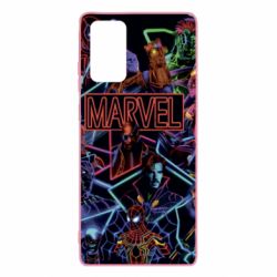 Чехол для Samsung Note 20 Marvel neon art pattern