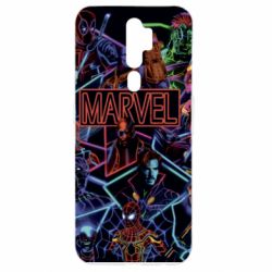 Чехол для Oppo A5/A9 2020 Marvel neon art pattern