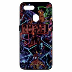 Чехол для Oppo A5s/A12 Marvel neon art pattern - PrintSalon