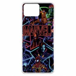 Чехол для Oppo A73 Marvel neon art pattern - PrintSalon