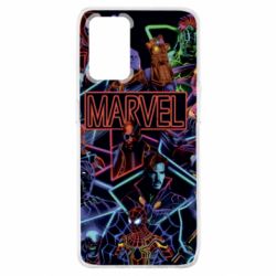 Чехол для Oppo A74 4G Marvel neon art pattern - PrintSalon