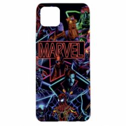 Чехол для Oppo A92s Marvel neon art pattern - PrintSalon