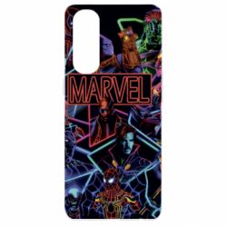 Чехол для Oppo Reno 4 Pro Marvel neon art pattern - PrintSalon