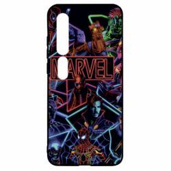 Чехол для Xiaomi Mi10/10 Pro Marvel neon art pattern - PrintSalon