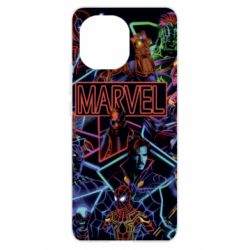 Чехол для Xiaomi Mi11 Marvel neon art pattern - PrintSalon